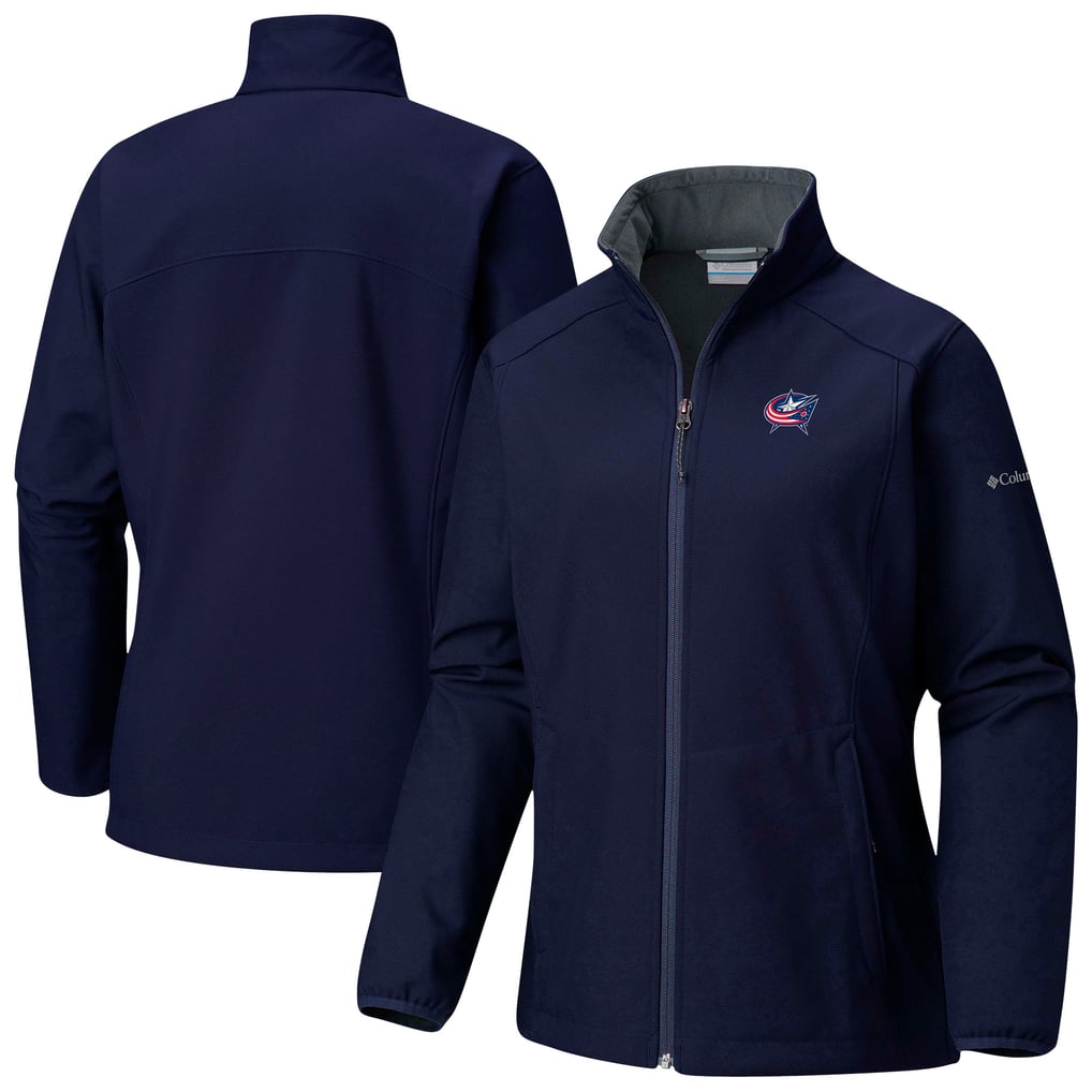  Columbus Blue Jackets Columbia Women's Kruser Ridge II Shoftshell Full-Zip Jacket - Navy